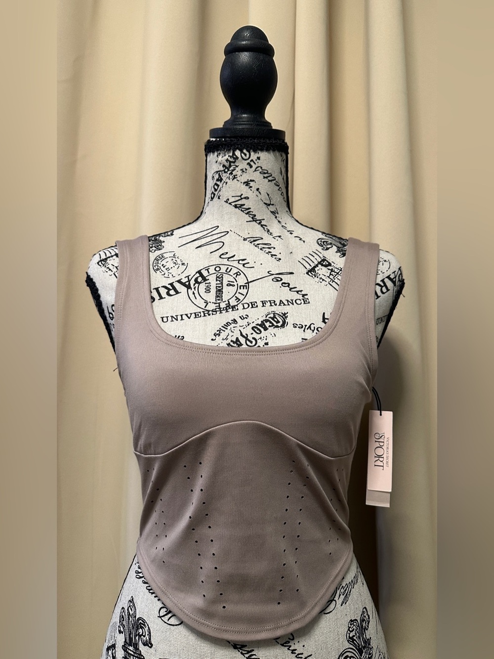 Victoria's Secret Taupe Athletic Scoop Tank
